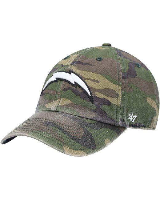 '47 Brand Los Angeles Chargers Woodland Clean Up Adjustable Hat