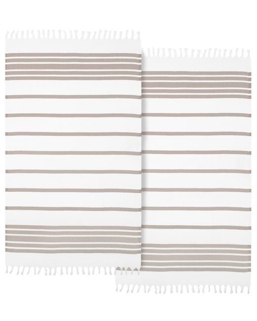 Linum Home Textiles Herringbone Pestemal Pack of 2 100 Turkish Cotton Beach Towel