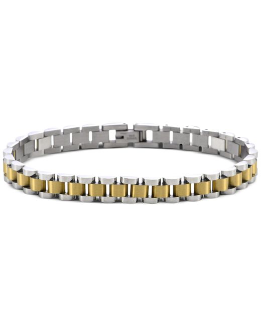 Macy's Watch Link Chain Bracelet Stainless Steel Gold-Tone Ion-Plate