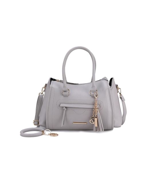 MKF Collection Valeria Satchel with Keyring by Mia K.