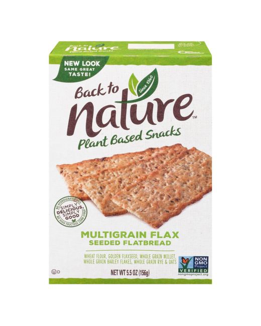 Back To Nature Multigrain Flax Seeded Flatbread Crackers Case of 6 5.5 oz.