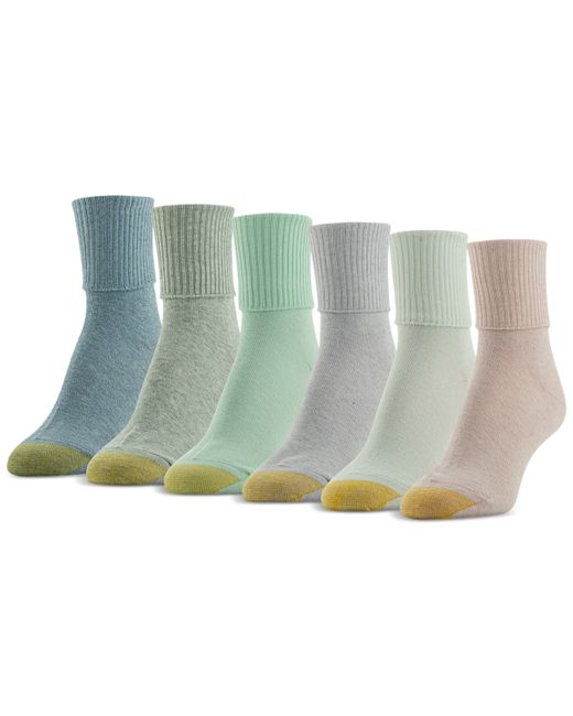 Goldtoe 6-Pack Casual Turn Cuff Socks