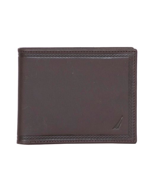 Nautica Credit Card Bifold Leather Wallet