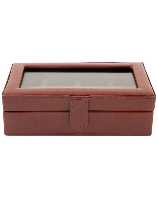 Bey-Berk Leather 12-Piece Cufflinks Box