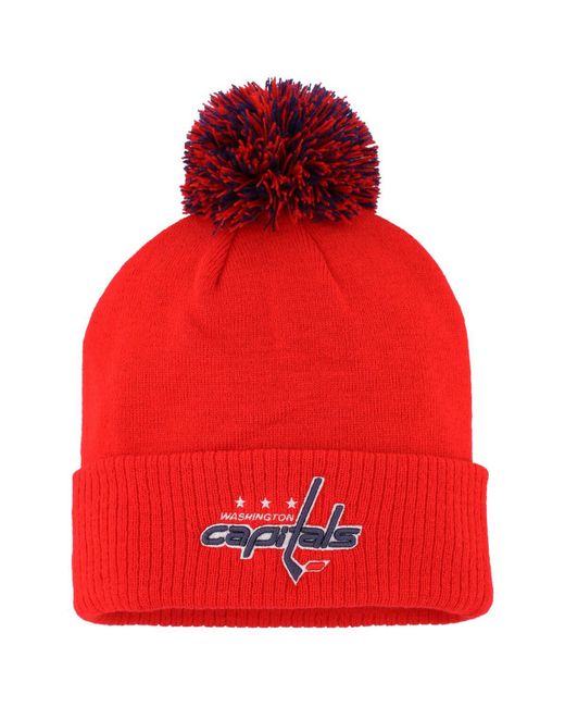 Adidas Washington Capitals Cold.rdy Cuffed Knit Hat with Pom
