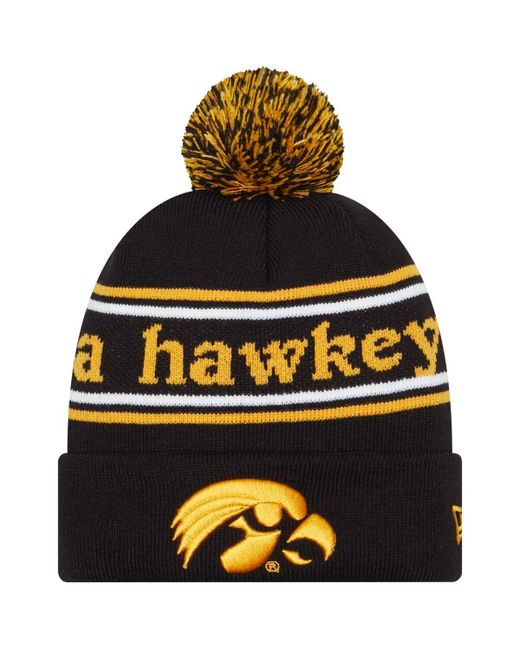 New Era Iowa Hawkeyes MarqueeÂ Cuffed Knit Hat with Pom