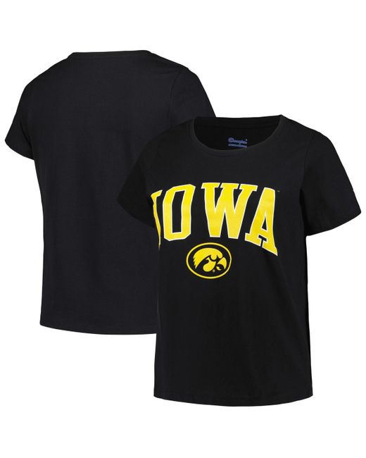 Profile Iowa Hawkeyes Plus Arch Over Logo Scoop Neck T-shirt