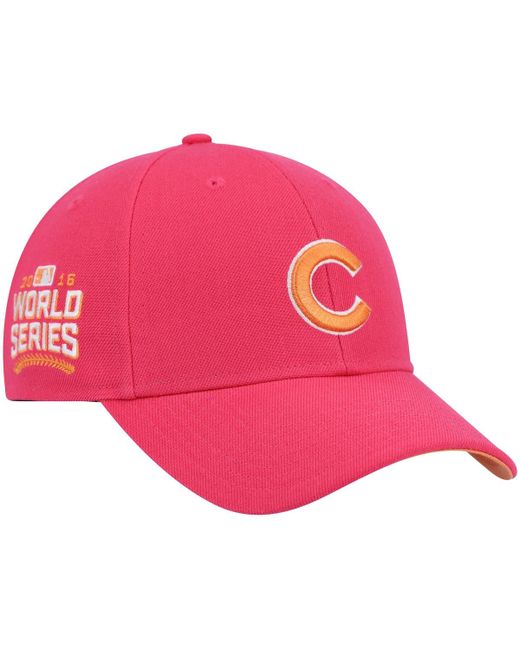 '47 Brand 47 Brand Magenta Chicago Cubs 2016 World Series Mango Undervisor Mvp Snapback Hat