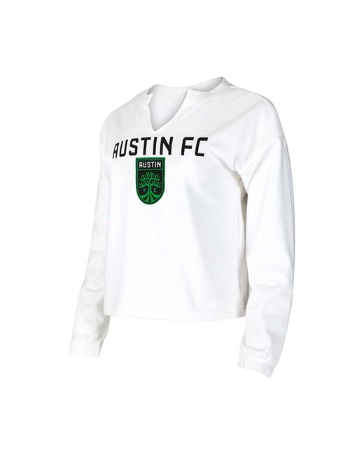 Concepts Sport Austin Fc Sunray Notch Neck Long Sleeve T-shirt