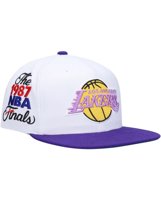 Mitchell & Ness Purple Los Angeles Lakers Hardwood Classics 1987 Nba Finals Xl Patch Snapback Hat