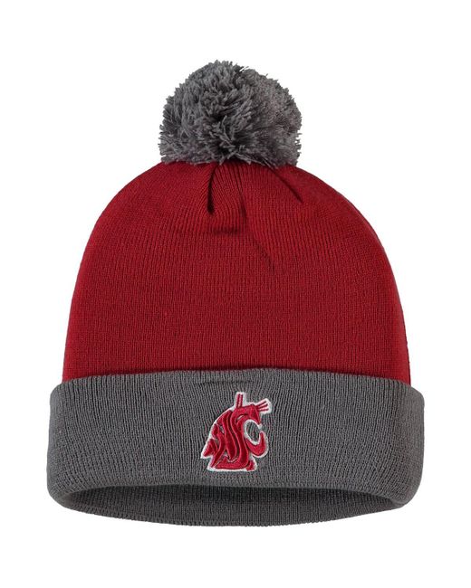 Top Of The World and Washington State Cougars Core 2-Tone Cuffed Knit Hat with Pom