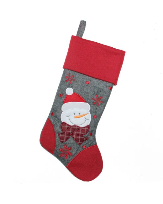 Northlight Embroidered Snowman Christmas Stocking