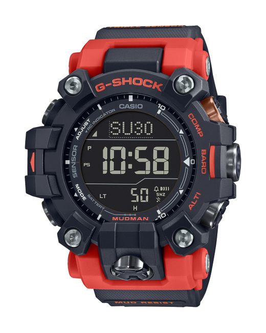 G-Shock Digital and Orange Resin Watch 52.7mm