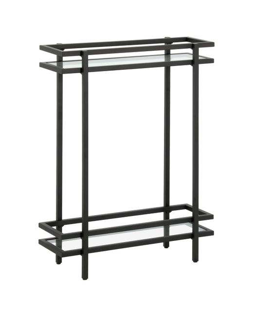 Hudson & Canal Robillard 22 Wide Metal and Glass Rectangular Console Table