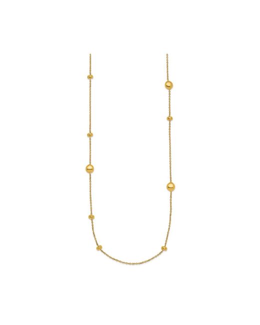 Diamond2Deal 18k Yellow Bead Station Necklace