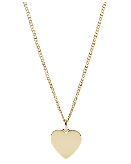Fossil Lane Heart Stainless Steel Necklace