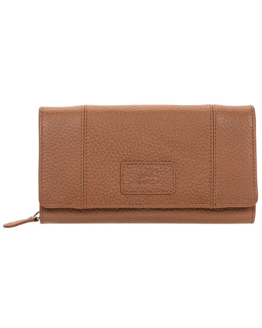 Mancini Pebbled Collection Rfid Secure Mini Clutch Wallet