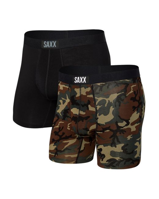 Saxx Vibe Super Soft Boxer Brief Pack of 2 Wood Camo