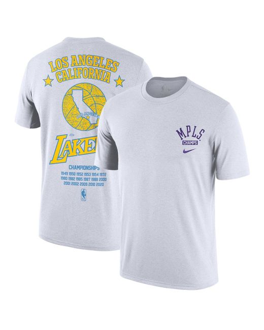 Nike Los Angeles Lakers 2021/22 City Edition Courtside Heavyweight Moments Story T-shirt