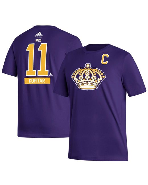 Adidas Anze Kopitar Los Angeles Kings Reverse Retro 2.0 Name and Number T-shirt
