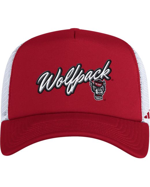 Adidas Nc State Wolfpack Script Trucker Snapback Hat