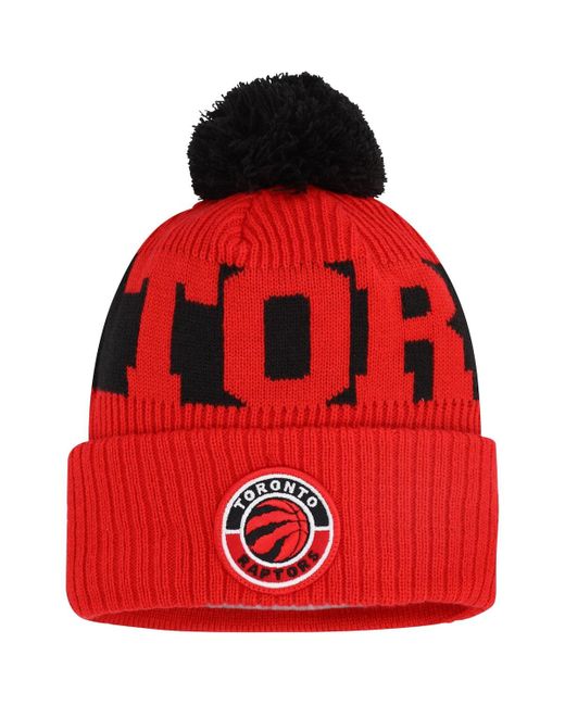 New Era Toronto Raptors Sport Logo Cuffed Knit Hat with Pom
