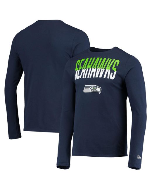 New Era College Seattle Seahawks Combine Authentic Split Line Long Sleeve T-shirt