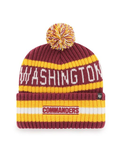 '47 Brand 47 Brand Washington Commanders Bering Cuffed Knit Hat with Pom