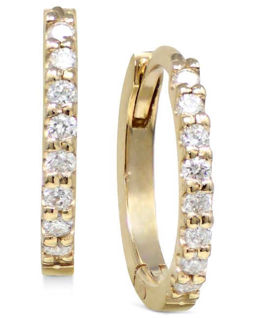 Anzie Diamond Pave Extra Small Hoop Earrings 1/8 ct. t.w. 14k 0.47