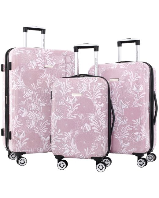 Bella Caronia Piece Expandable Rolling Hard-Sided Luggage Set with 8 Wheels Spinners