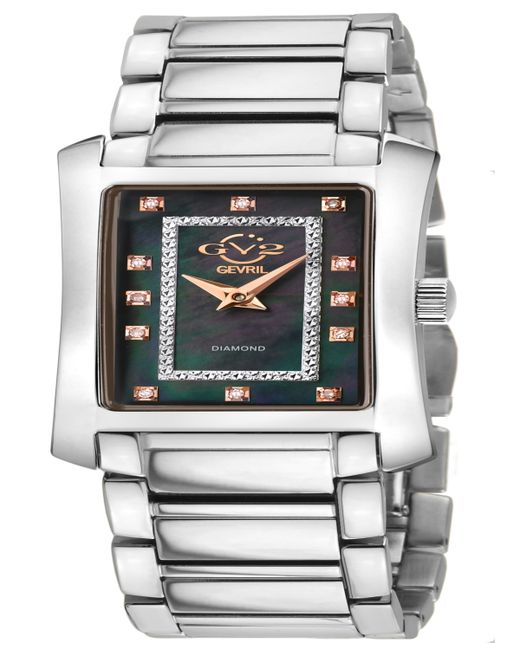 Gevril Luino Swiss Quartz Stainless Steel Bracelet Watch 29mm