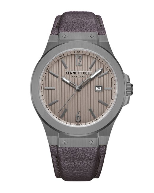 Kenneth Cole New York Modern Classic Genuine Leather Watch 43mm