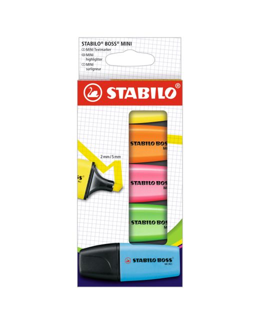 Stabilo Boss Wallet Mini Highlighter 5 Piece Set