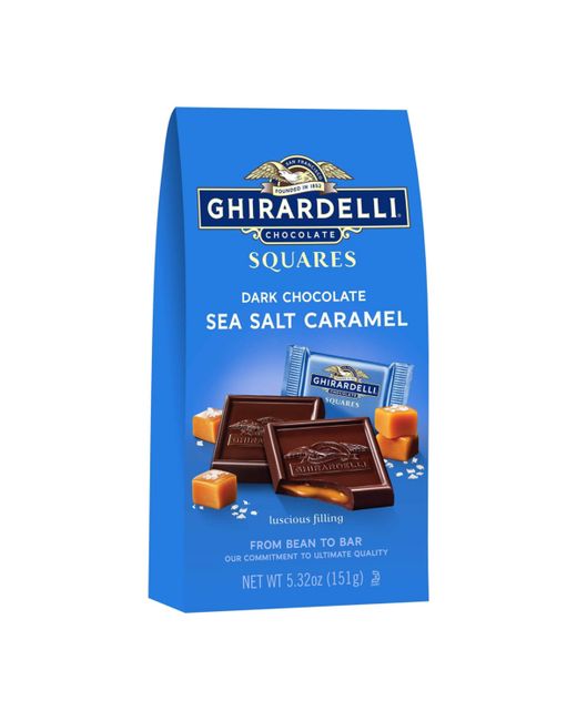 Ghirardelli Nature's Ghirardelli Dark and Caramel Sea Salt Chocolate Squares Bag 5.32-Ounce
