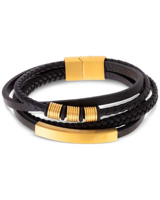 Legacy For Men By Simone I. Legacy for by Simone I. Smith Multirow Fiber Bracelet Gold-Tone Ion-Plated Stainless Steel