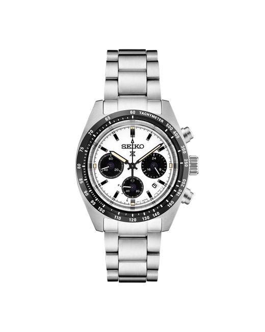 Seiko Chronograph Prospex Speedtimer Solar Stainless Steel Bracelet Watch 39mm