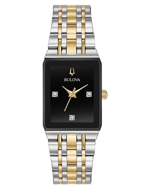 Bulova Futuro Diamond-Accent Two-Tone Stainless Steel Bracelet Watch 20.5x32mm Created for