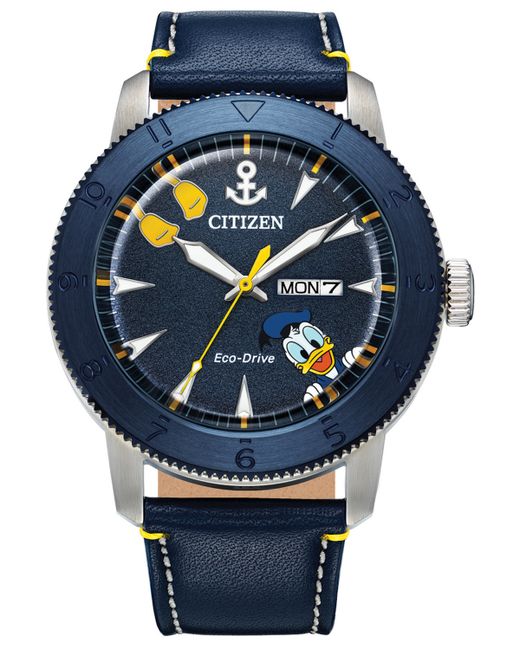 Citizen Disney by Donald Duck Leather Strap Watch 44mm