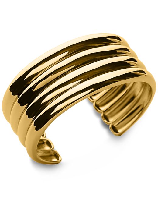 Oma The Label 18k Gold-Plated Ribbed Cuff Bracelet