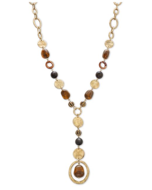 Style & Co Mixed Stone Long Lariat Necklace 30 3 extender Created for