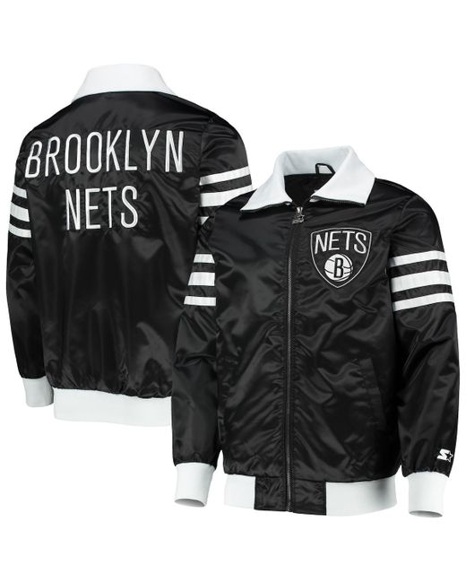 Starter Brooklyn Nets The Captain Ii Full-Zip Varsity Jacket