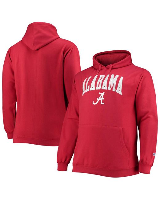 Champion Alabama Tide Big and Tall Arch Over Logo Powerblend Pullover Hoodie