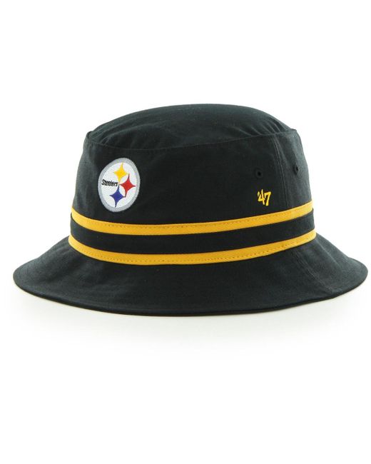 '47 Brand 47 Pittsburgh Steelers Striped Bucket Hat