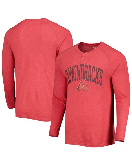 Concepts Sport Arizona Diamondbacks Inertia Raglan Long Sleeve Henley T-shirt