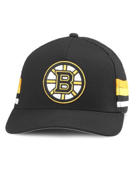 American Needle Boston Bruins HotFoot Stripes Trucker Adjustable Hat