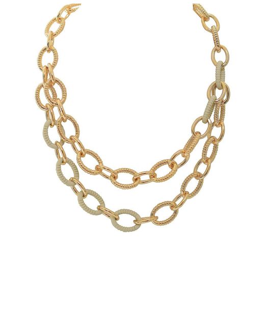 Laundry by Shelli Segal Textured Link Chain Collar Necklace