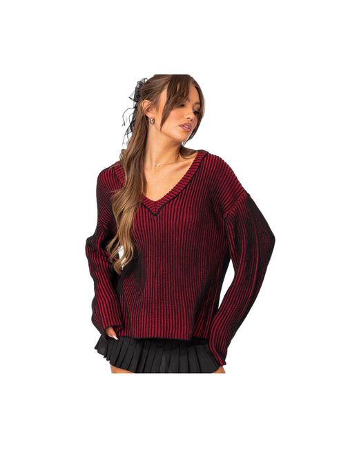 Edikted Contrast texture oversized sweater