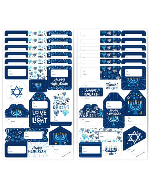 Big Dot Of Happiness Hanukkah Menorah Chanukah Holiday Gift Tag Labels To and From Stickers 120 Ct
