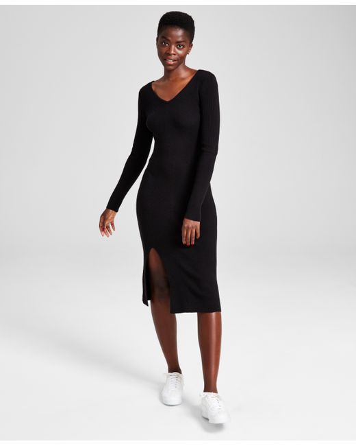 And Now This V-Neck Midi Sweater Dress Created for