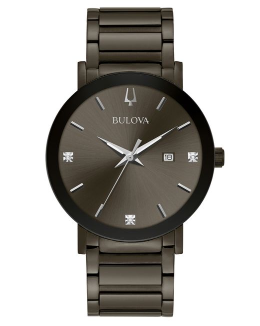 Bulova Millennia Diamond-Accent Stainless Steel Bracelet Watch 42mm